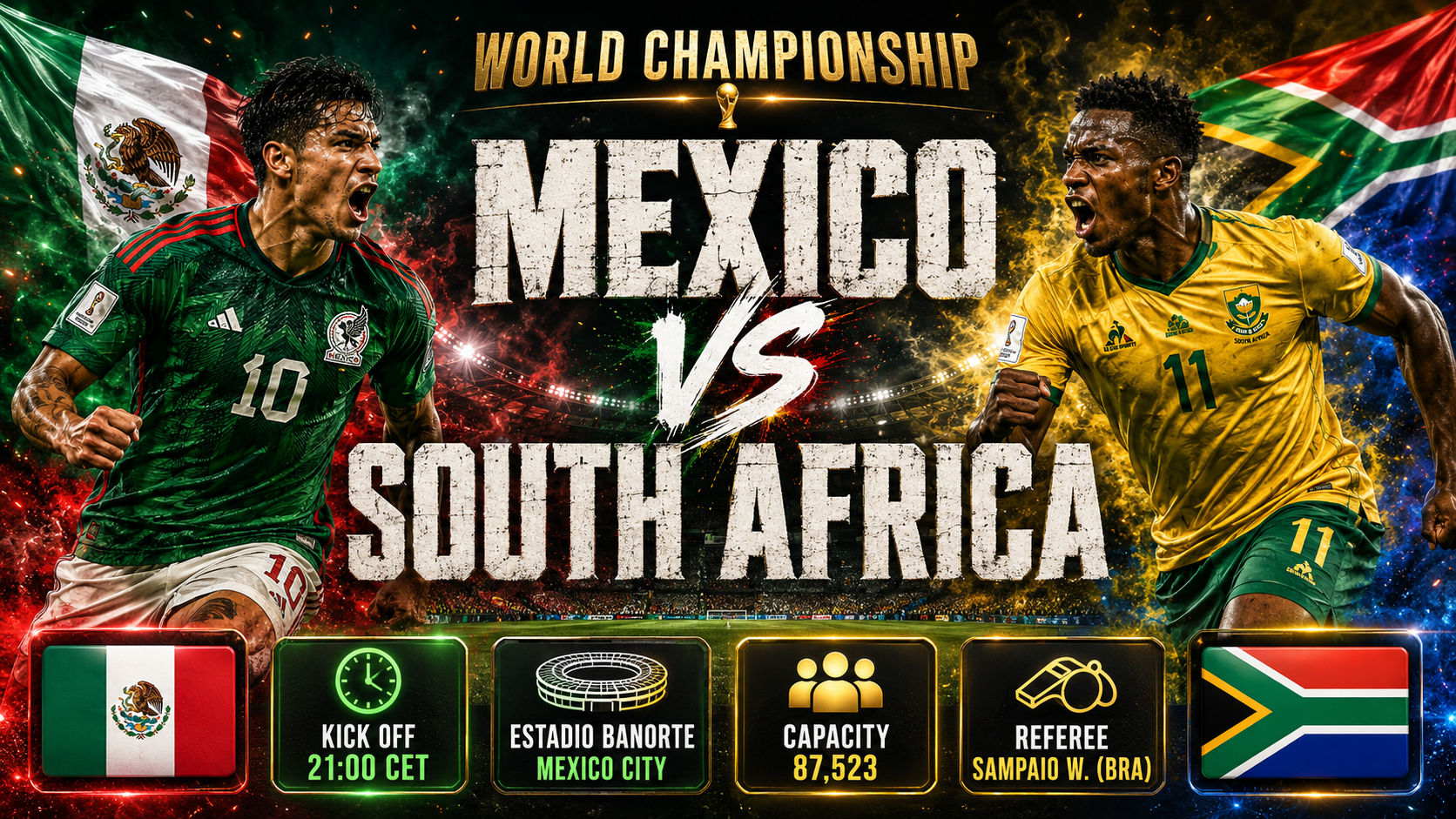 México - Sudáfrica : El Estadio Azteca alberga la histórica inauguración de un Mundial sin precedentes