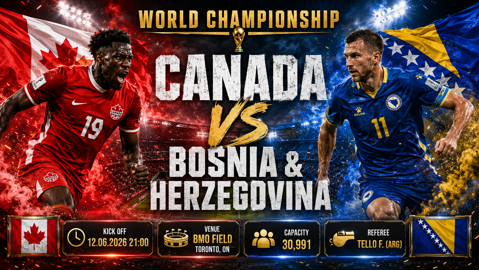 Canadá - Bosnia y Herzegovina : Un debut histórico en Toronto que promete una batalla prudente entre planteles mermados