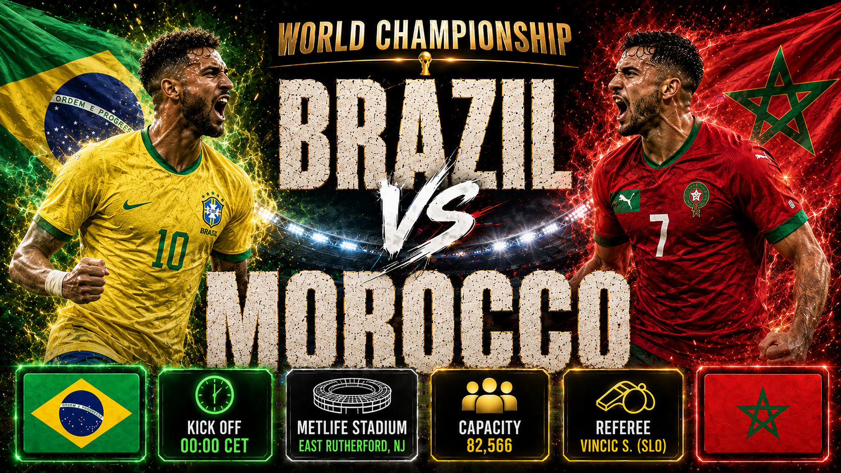 Brasil - Marruecos : El gigante sudamericano de Ancelotti se mide a los ambiciosos Leones del Atlas en el gran choque del Grupo C