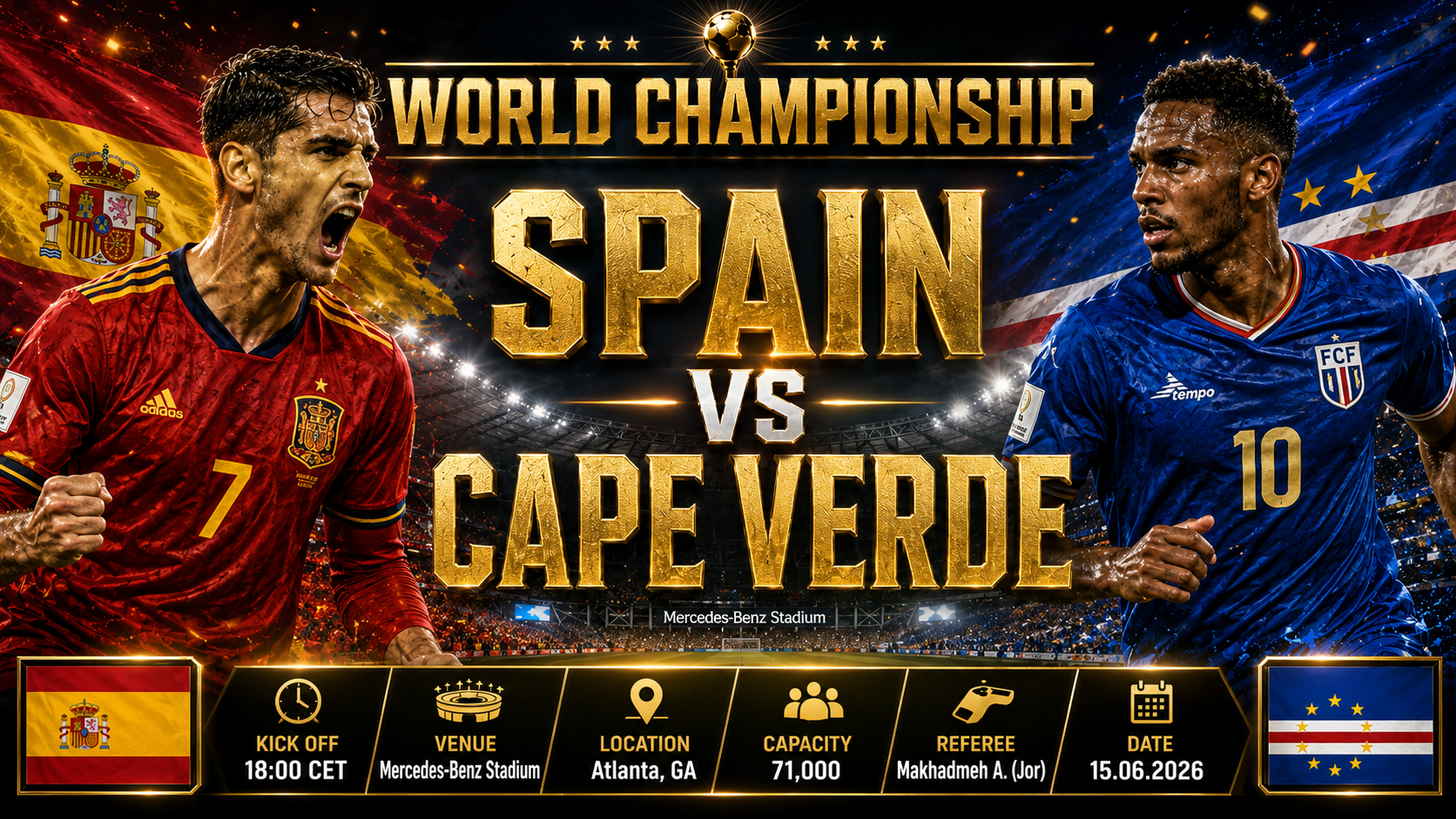 España - Cabo Verde : Los campeones de Europa inician su asalto al trono mundial ante un debutante histórico